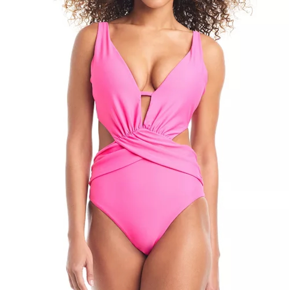 Bar III Pink Women's Swimsuit Sz M Nwt